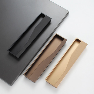 推拉门移门谷仓门把手衣柜门橱柜门嵌入式 内嵌暗扣极简隐形暗拉手