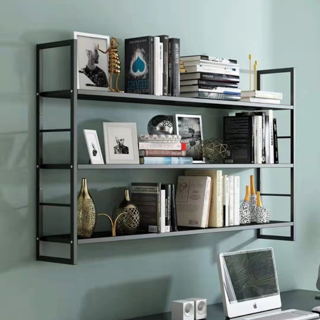 简约隔板挂墙书架铁艺墙上置物架卧室墙面壁挂式墙壁层板墙柜客厅,电子元器件市场,电线扎带/束线带,淘宝优惠券,粉丝福利购,淘宝优惠卷