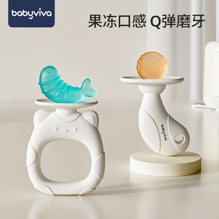 6个月以上口欲期防吃手3 babyviva宝宝牙胶食品级磨牙棒婴儿咬胶4