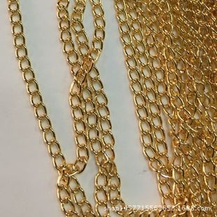 100米每把diy饰品配件2 金属 扭链 0.6加密链链条