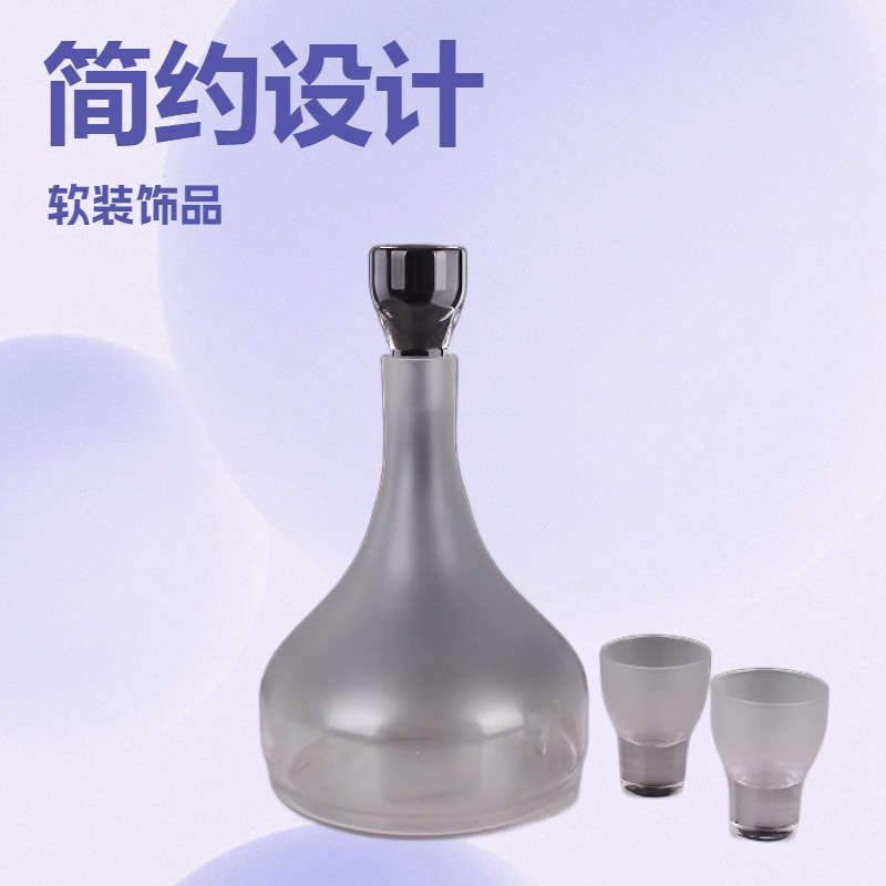 现代简约创意轻奢玻璃酒具样板房售楼处桌面电视柜茶几软装饰品