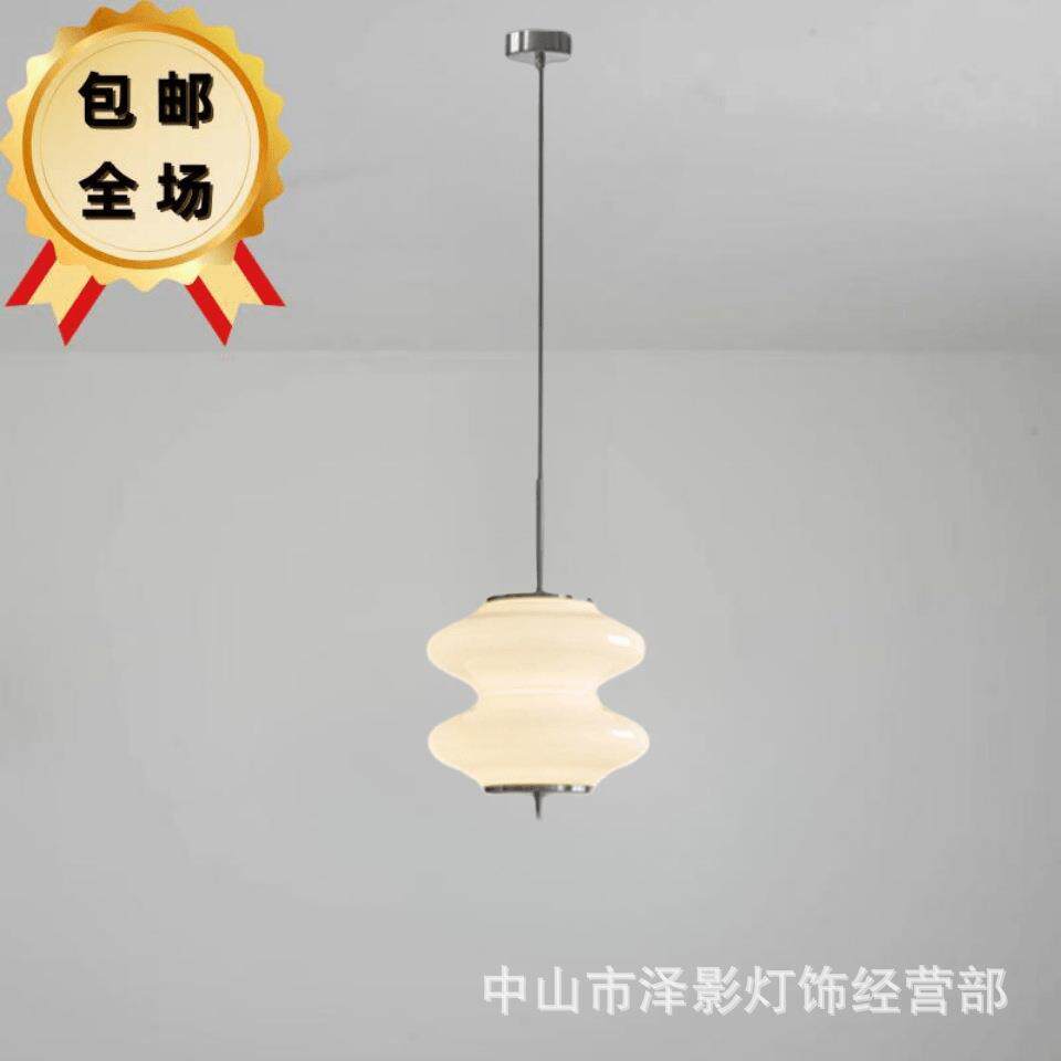 现代极简玻璃小吊灯设计师款餐厅吧台个性北欧单头卧室吊线床头灯