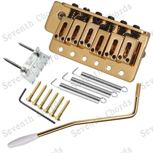 电吉他单摇琴桥SQ ST单摇颤音系统拉弦板弦桥 平弦码颤音器套装金