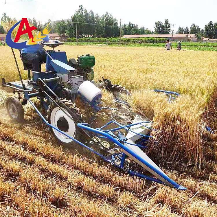 柴油乘坐式割捆机一边倒割捆晒机打捆机小麦水稻牧草割捆机