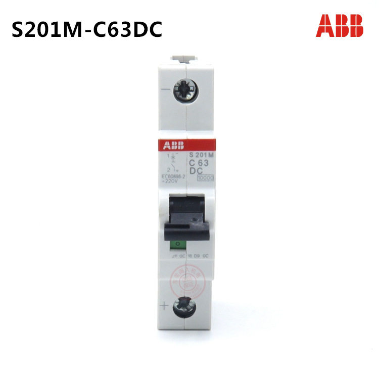ABB微型断路器S200DC系列10KAC特性1P空气开关50A直流S201M-C50DC