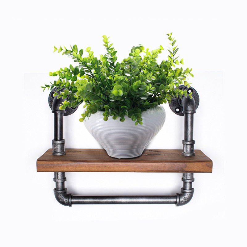 美式乡村 铁艺搁板墙上实木置物架 复古水管书架厨房储物架,电子元器件市场,电线扎带/束线带,淘宝优惠券,粉丝福利购,淘宝优惠卷