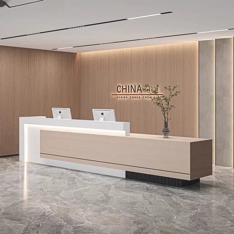 高端简约烤漆收银台前台