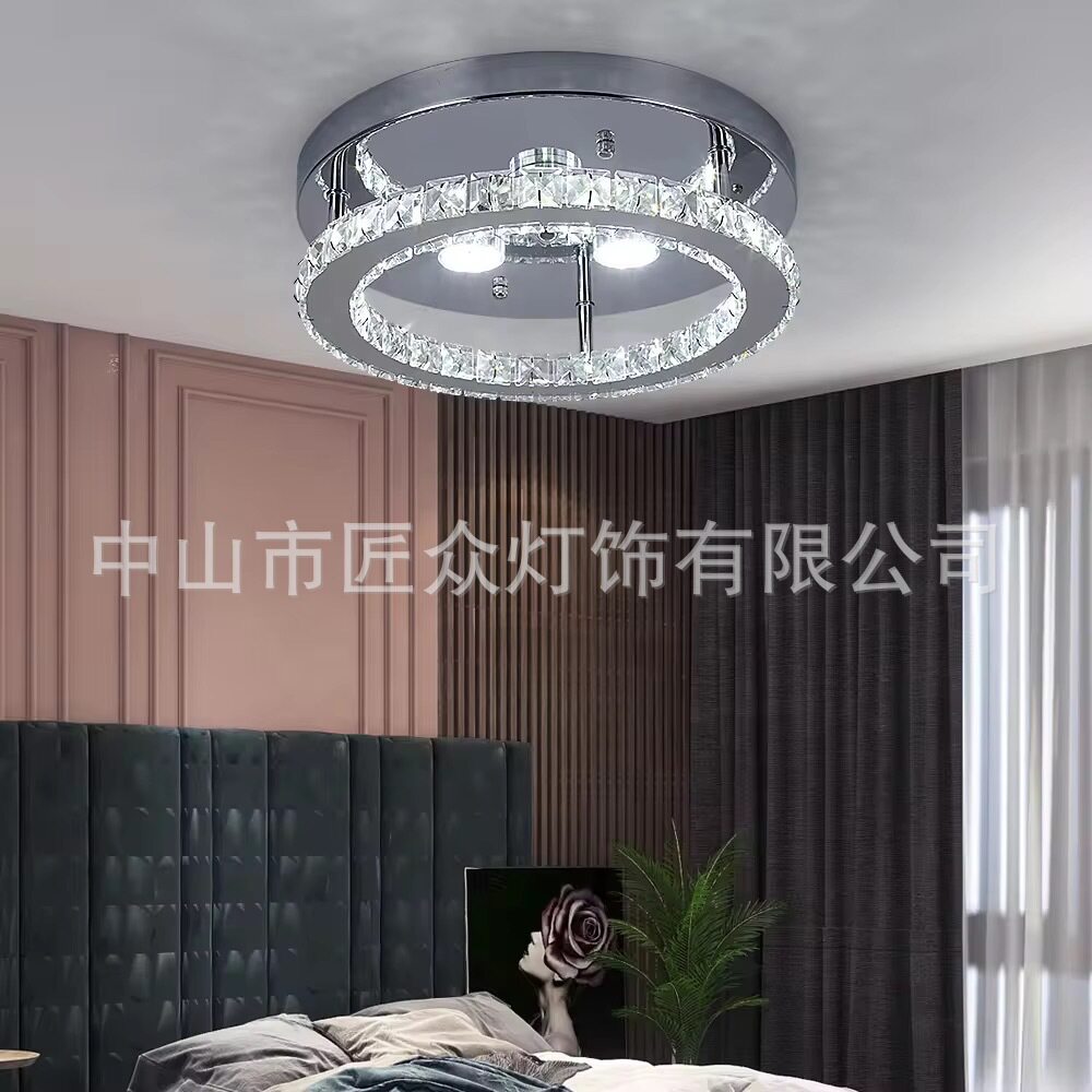 现代玄关LED水晶吸顶灯