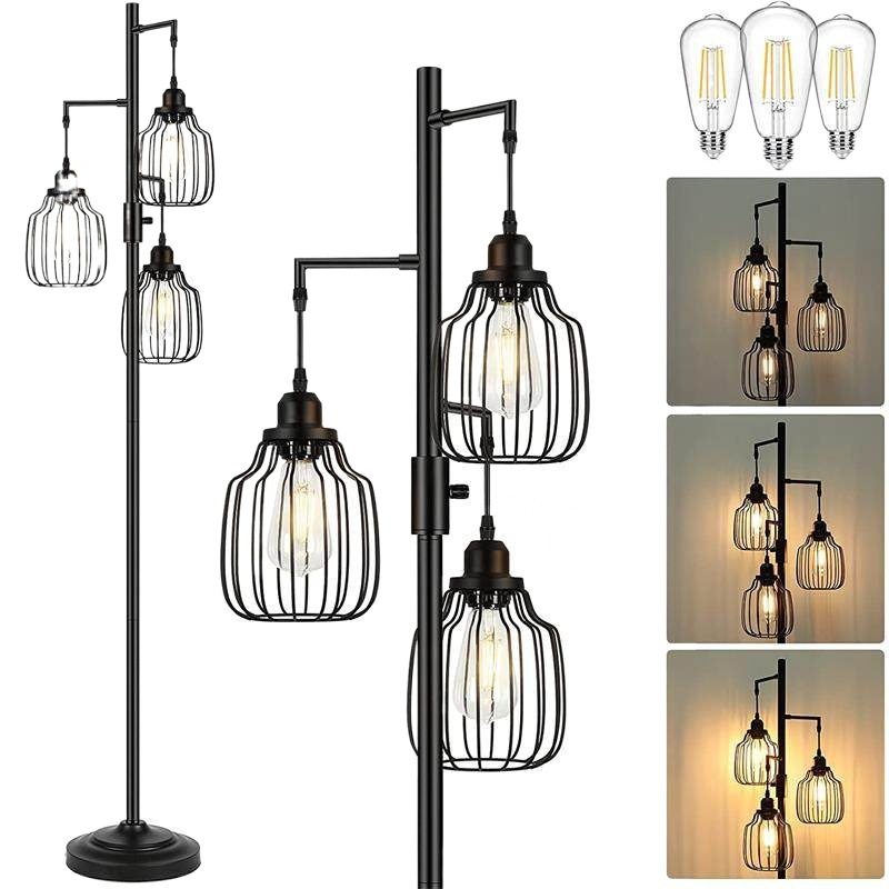 美式落地灯复古工业风创意乡村简约客厅沙发卧室床头装饰立式台灯