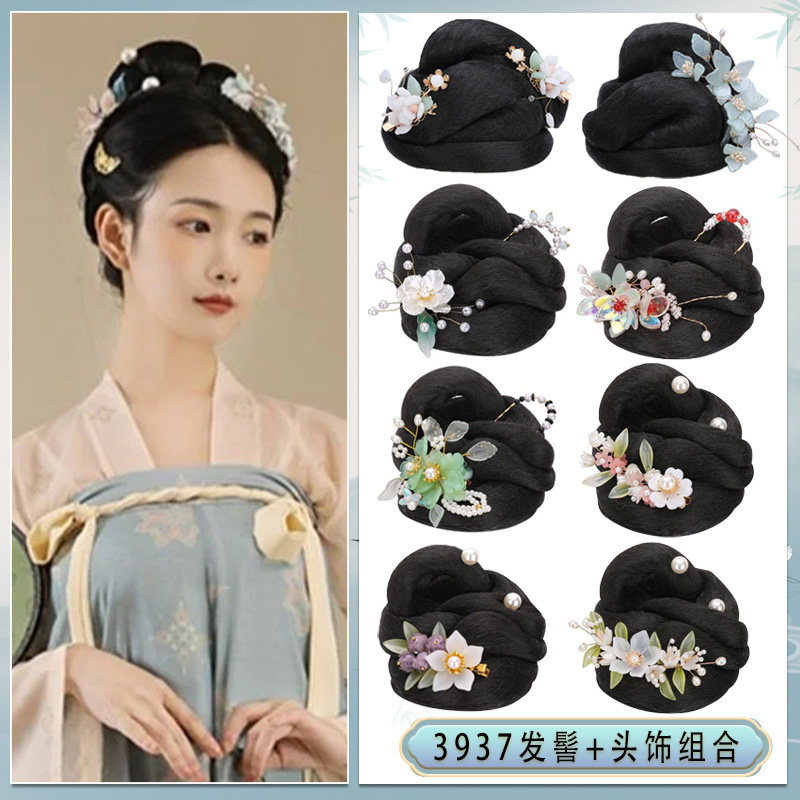 赵盼儿同款发型头饰古风发包古装影视剧造型明宋汉服假发发髻发包