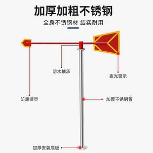 风向标袋户外旋转反光夜光型金属不锈钢化工过安检验厂屋顶风速仪