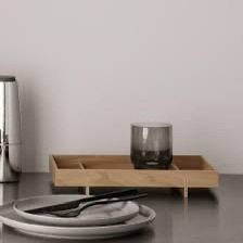 曲柳木托盘日式实木长方形茶盘家用木质点心盘客厅高档咖啡托盘