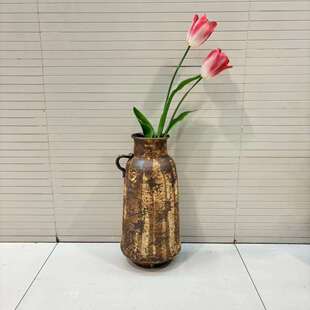 复古做旧陶瓷花瓶样板房民宿插花装饰品现代简约客厅创意水培摆件