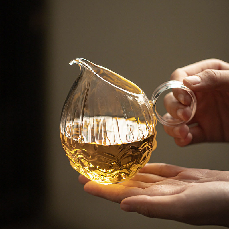 高硼硅玻璃凝珠公道杯加厚茶海公杯分茶器中式茶道功夫泡茶分酒器