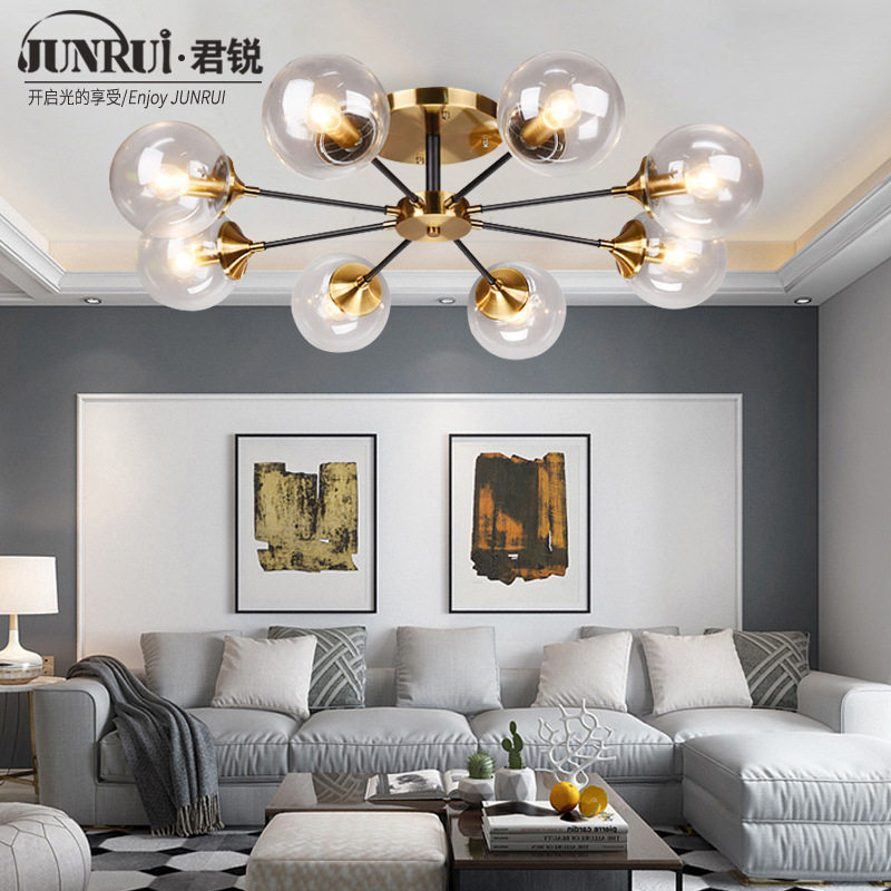 北欧卧室吸顶灯简约现代轻奢温馨餐厅浪漫房间美式家用创意客厅灯