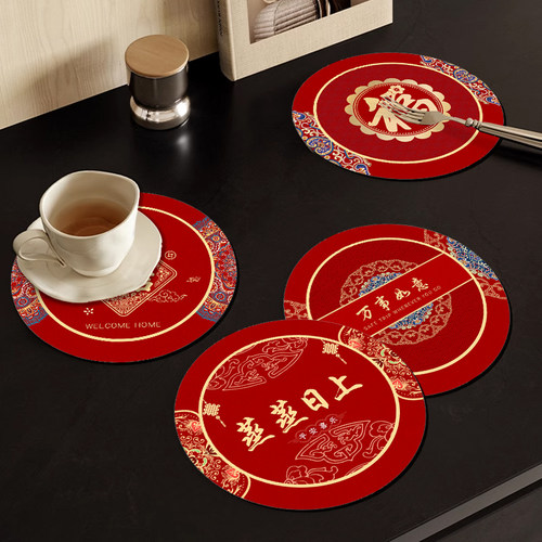 新中式简约杯垫硅藻泥餐垫