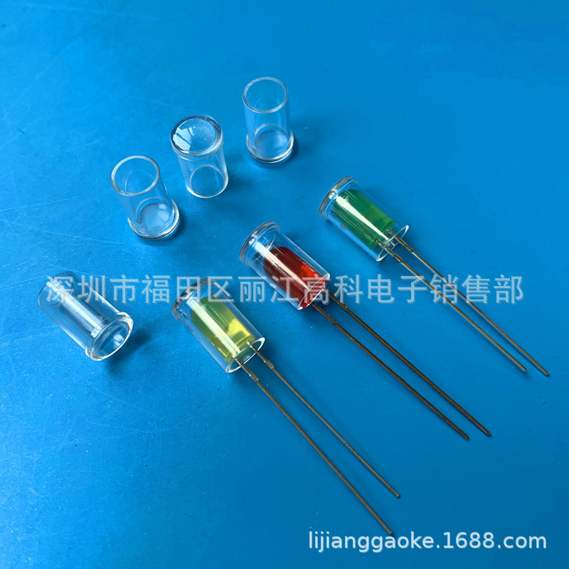 LC5-1/3透明灯罩LC3-1导光灯帽塑料灯座间隔柱 LED发光二极管灯套