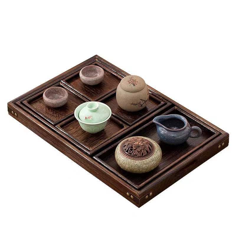 日式茶具木托盘茶盘 实木烧桐木茶盘复古木质茶具套装木制品批发