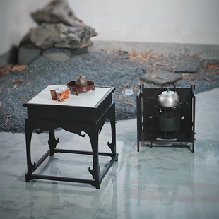 宋式铁艺精钢炭炉炉端烧围炉煮茶桌几花几香几一体多功能火钵其他