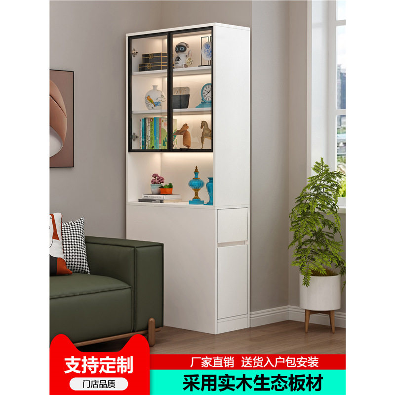 实木边柜家用沙发侧边柜简约现代小户型窄柜墙角夹缝收纳柜储物柜