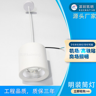 筒灯 100W风雨棚筒灯 高铁悬挂灯 80W LED站台灯 70W 75W明装