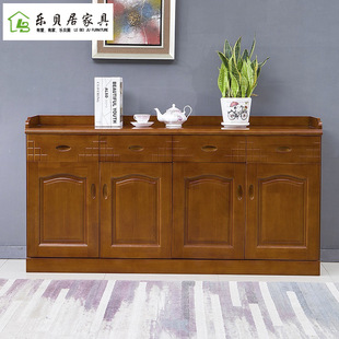 实木餐边柜1.6米木质储物柜家用客厅简约靠墙中式 茶水柜厂家批发