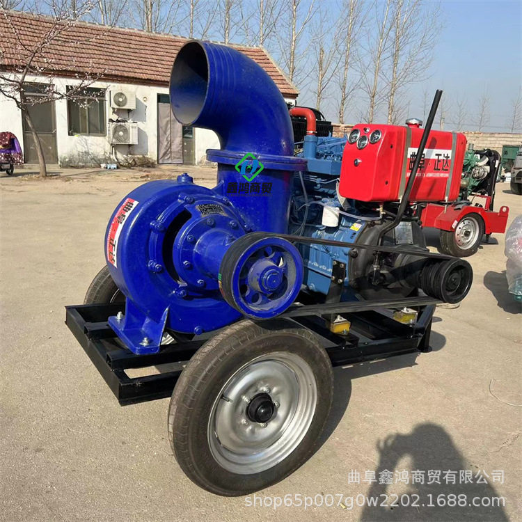 4102多缸发动机带12寸混流泵 工程快速倒水用泵 12寸蜗壳式抽水泵