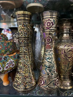 铜花瓶 铜瓶 巴基斯坦铜器 库12寸细颈机亮瓶 结婚礼物厂