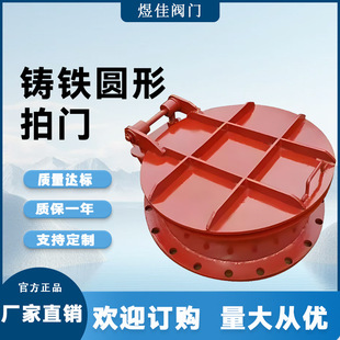 厂家供应球墨铸铁圆形拍门防倒灌拍门污水管道侧翻渠道止回阀