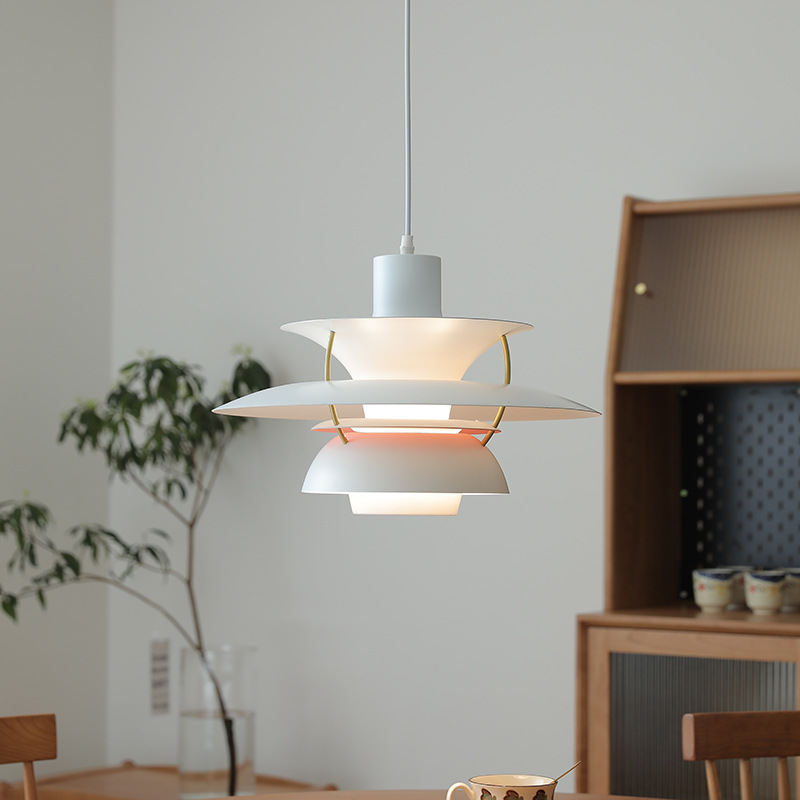 丹麦ph5吊灯餐厅北欧设计师中古奶油现代饭厅创意吧台岛台餐厅灯