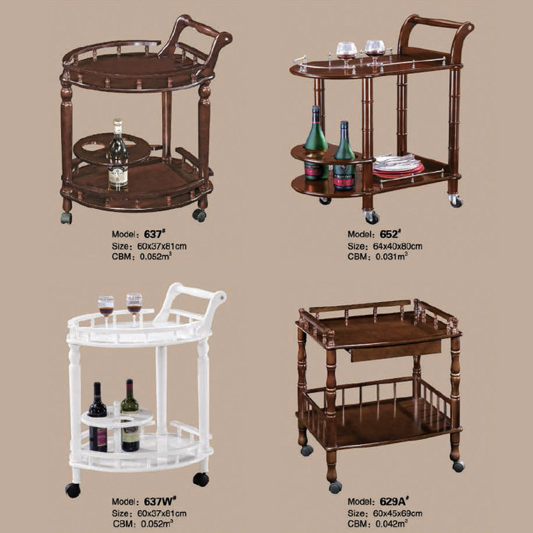 欧式圆形置物架酒水茶水车酒杯架多功能餐车餐边柜厨房收纳小推车