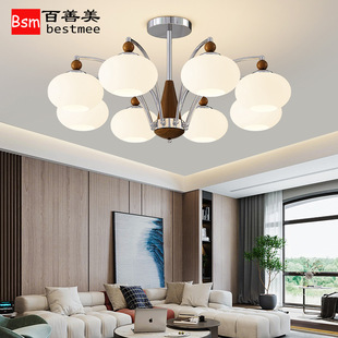 现代客厅吊灯中古法式奶油风高级感复古客厅灯主卧书房灯全屋组合