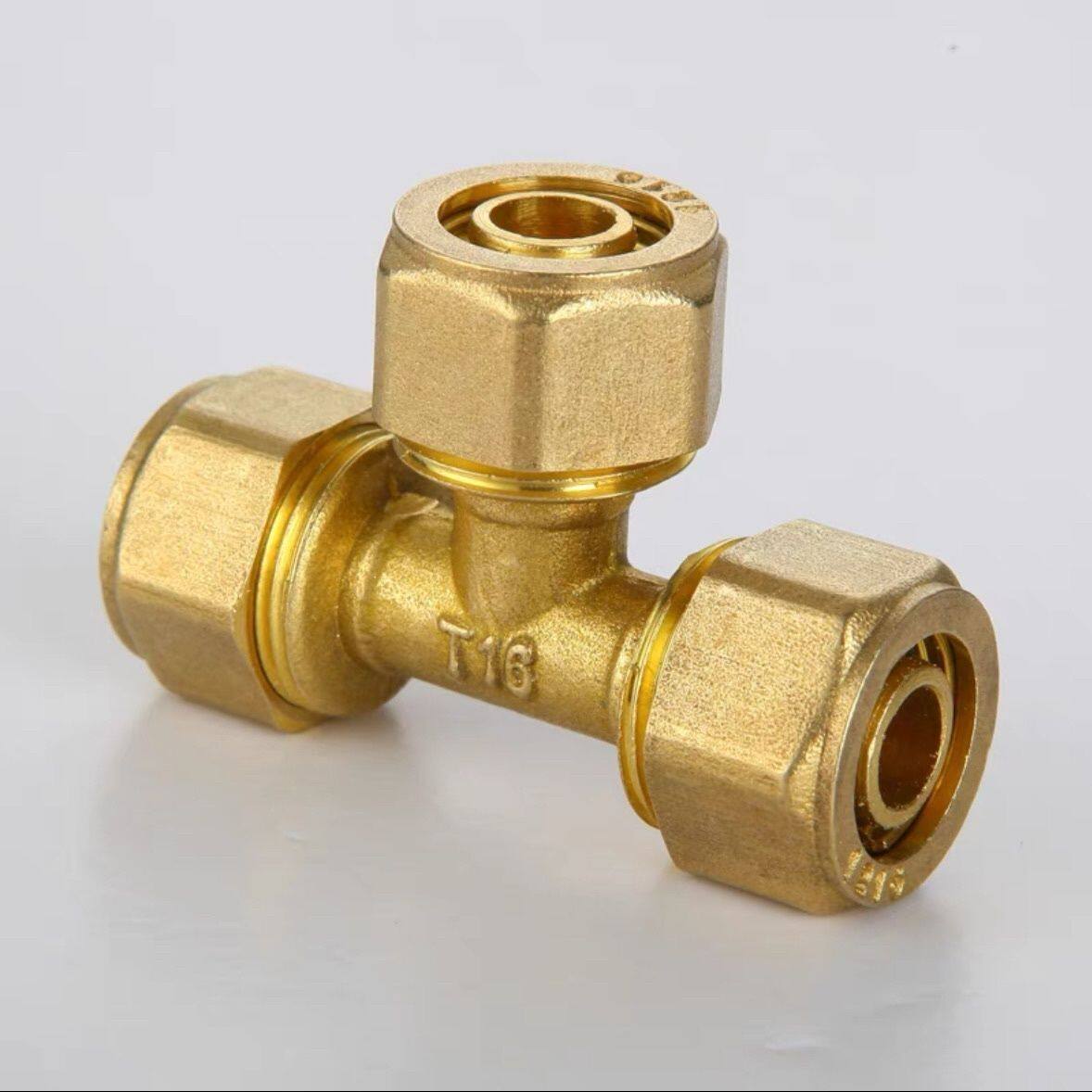 4分1216太阳能热水器全铜铝塑管等径内外牙三通弯头直接配件