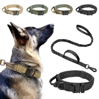 Tactical Dog Collar Military Adjustable Duarable Nylon Lead