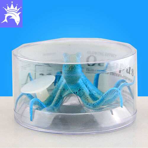 水族箱造景装饰品鱼缸装饰假鱼水族用品 夜光假鱼仿真章鱼乌贼