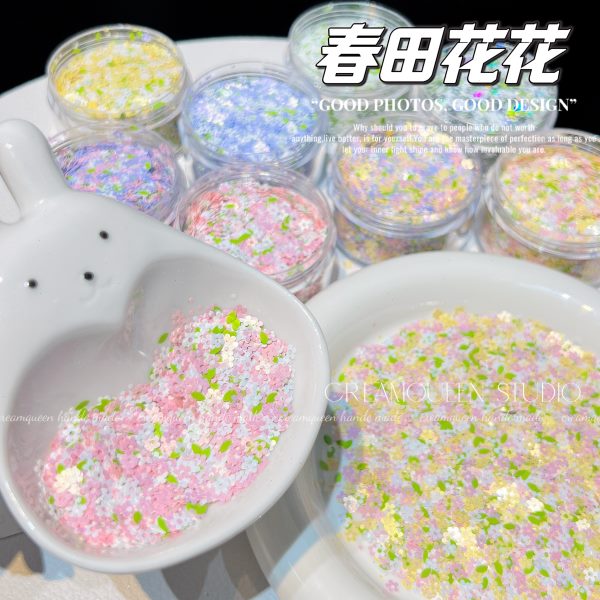 奶油花梅花花田皇系列片DIY滴胶流填充流空心麻后春材料叶子沙闪