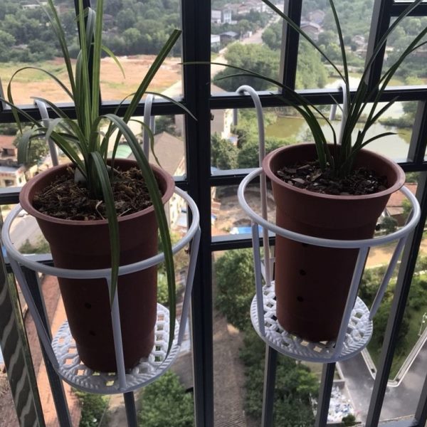 阳台花架挂式加高金属欧式兰花栏杆黄金葛悬挂九尾狐花盆架专用护