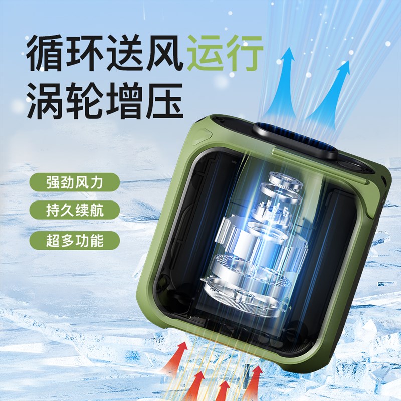 2025年新款挂腰风扇随身制冷小空调户外便携式超长续航降温神器