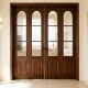 实木折叠门推拉门厨房门定制原木风室内门吊轨玻璃门双开门阳台门