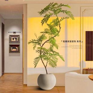 蓝花楹仿真绿植大型盆栽客厅高端轻奢仿生植物室内家庭装饰摆件