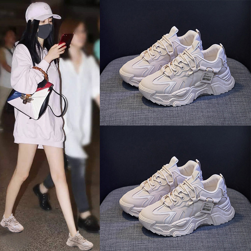 韩版新款老爹鞋女2026春季学生百搭运动鞋女休闲厚底增高鞋子K-9