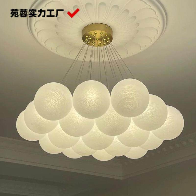 LED客厅主灯餐厅北欧创意个性奶油风月球泡泡吊灯9儿童房卧室灯具,电子元器件市场,集成电路（IC）,淘宝优惠券,粉丝福利购,淘宝优惠卷
