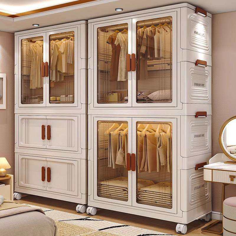 宝宝衣柜儿童收纳柜卧室储物折叠小衣橱成人衣物整理箱柜可折叠