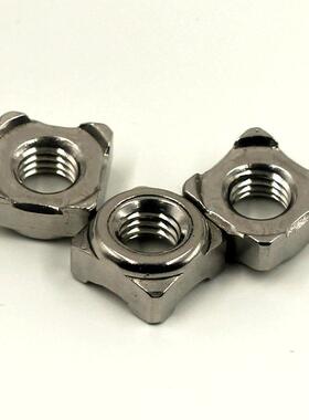 A型 304不锈钢四方焊接螺母 四角点焊方螺帽螺母 GB13680 凸焊