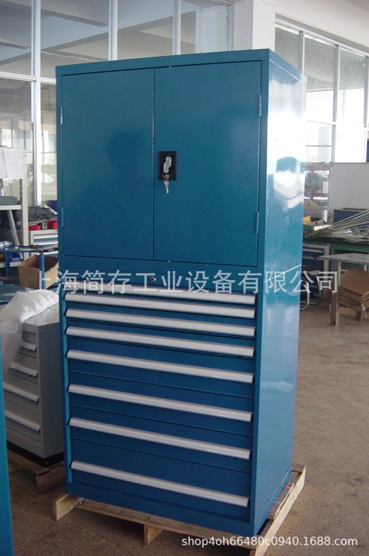 组合置物柜工具柜 多层重型轨道抽屉柜 带门金属铁皮储物柜零件柜