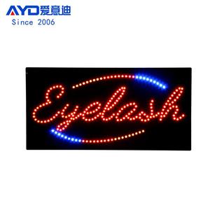 SIGN 厂家出口货源 EYELASH LED 24x48cm LED广告牌睫毛标识灯牌