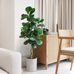仿真绿植假植物琴叶榕高端轻奢客厅装饰大型仿生盆栽室内盆景摆件
