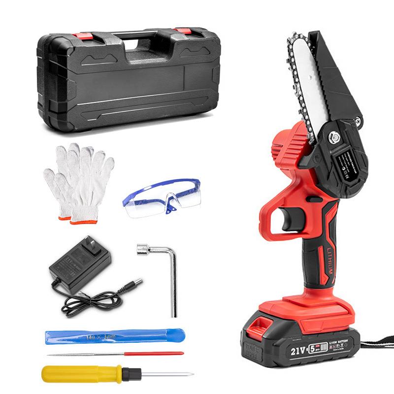 4寸单手锂电链锯木工锯伐木锯电动锯园林伐木锯