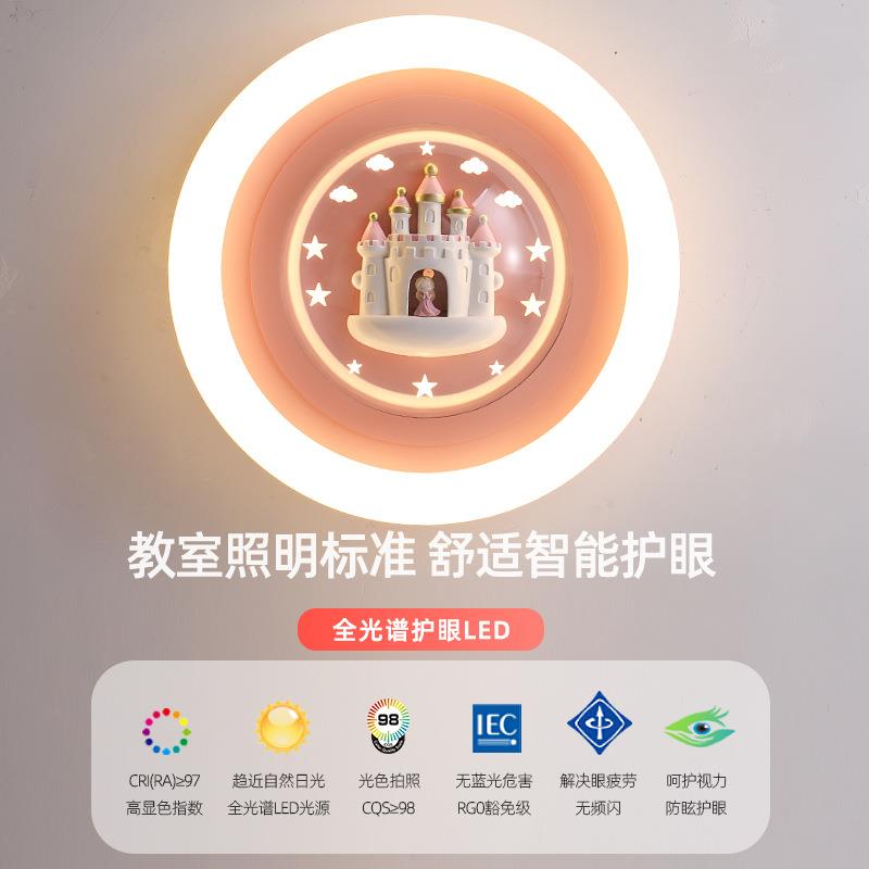 女孩房间吸顶灯创意城堡儿童房卧室全光谱护眼高亮节能智能语音灯