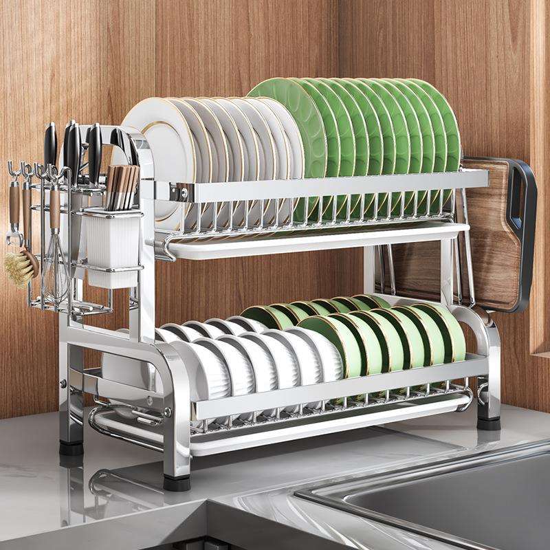 第七代碗架收纳不锈钢多功能多层碗筷收纳整理多规格厨房置物架